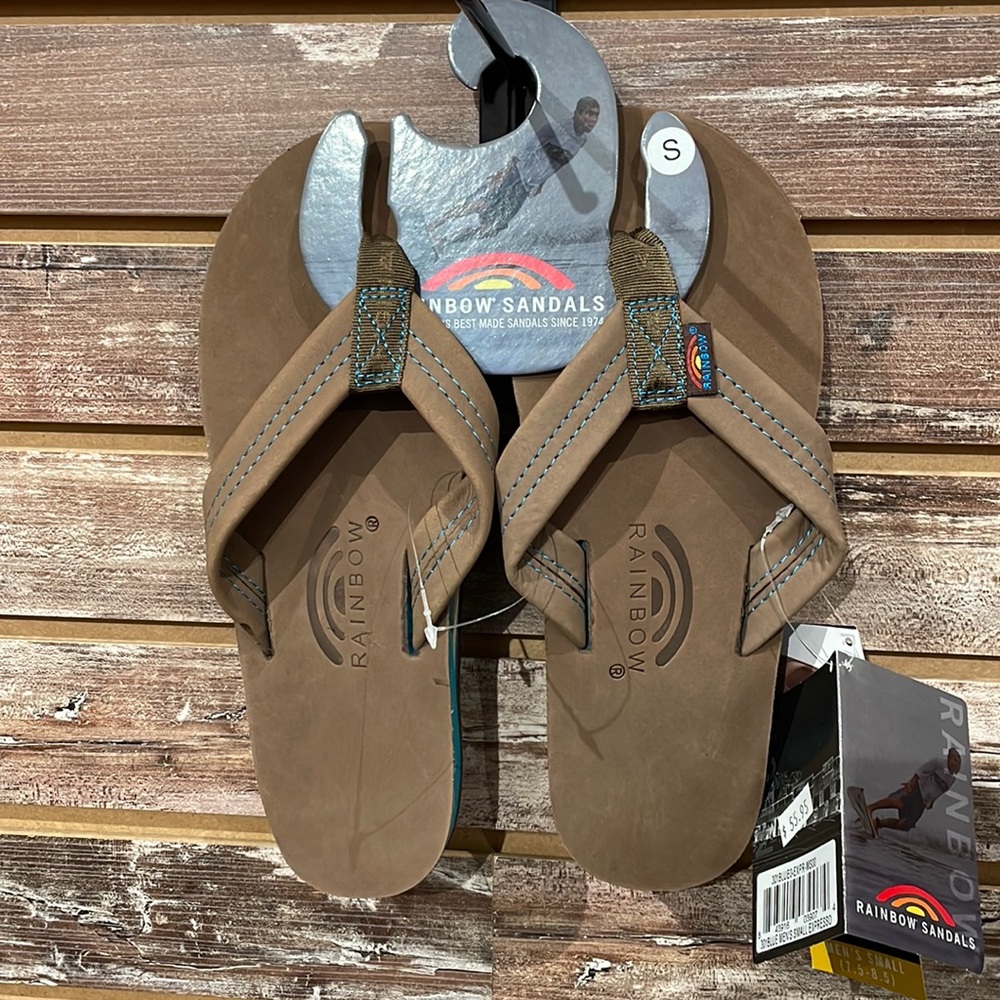 Rainbow Espresso/Blue Midsole Sandals